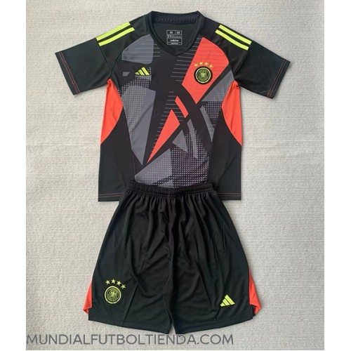 Camiseta Alemania Portero Primera Equipación Replica Eurocopa 2024 para niños mangas cortas (+ Pantalones cortos)